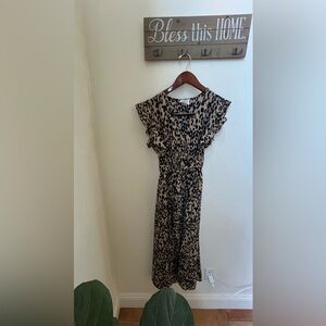 Cheetah Print Midi Dress
